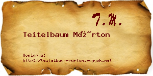 Teitelbaum Márton névjegykártya